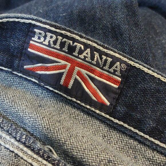 Vintage Brittania dark wash high waisted bareback jeans - Picture 3 of 7
